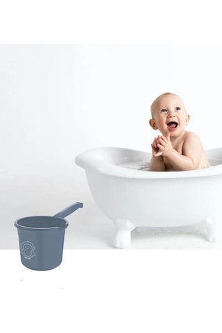 Flosoft Bebek Banyo Maşrapası, Uzun Saplı Oluklu Çok Amaçlı Maşrapa 1,5 Litre 001
