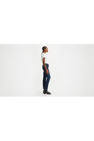 Rise Straight Kadın Jean Pantolon - Blue Swell Mavi