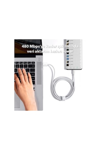 Baseus Super Şarj Kopmaz Kablo 100W Type-C Şarj Kablosu 480Mbps Veri Aktarım Kablosu USB to Type-C