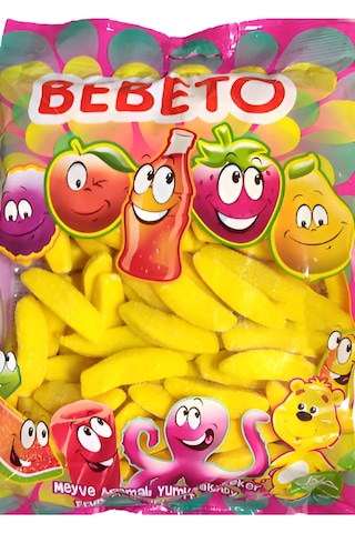 Bebeto Muz Aromalı Yumuşak Şeker 1 KG