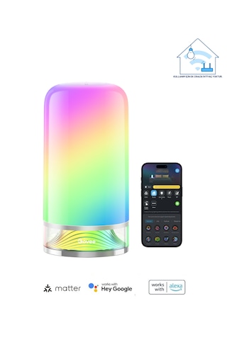 Govee Masa Lambası 2 RGBICWW H60223D1 Matter Alexa Google Asst. Destekli Yarı Şeffaf
