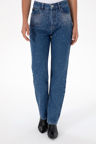 U.S. Polo Assn. Kadın Mavi Straight Fit Jean Pantolon 50312351-DN0022