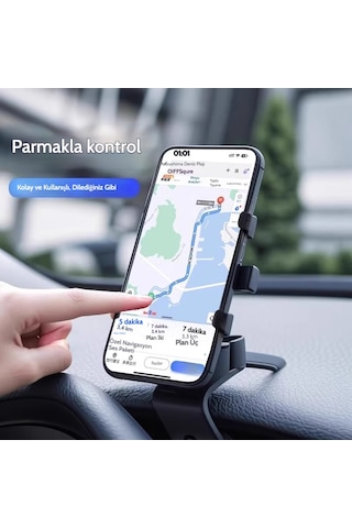 Snapbuy Telefon Araç Tutacağı - Konsol, Torpido Veya Aynaya Takılan, Çok Yönlü, Evrensel Sabitleyici. Siyah