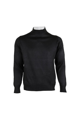 Erkek Füme Kazak Yarım Balıkçı Yünlü Klasik Normal Kesim Rar00796