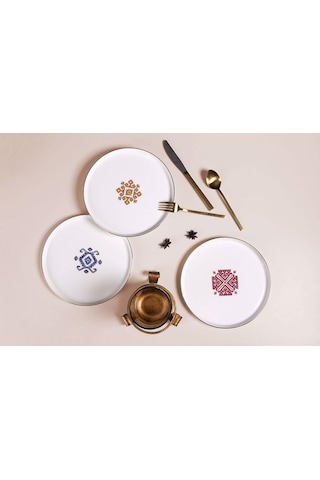 Porland Arabesque 6 Lı Pasta Takımı 21 Cm 04alm007078 Çok Renkli
