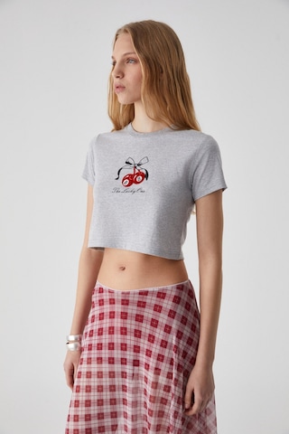Grimelange Zennı Kadın Bisiklet Yaka Regular Baskılı Grimelanj T-shirt