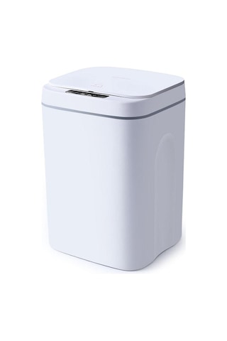 Beyaz Mengnı Akıllı Çöp Tenekesi Kablosuz Sensör Otomatik Çöp Kutusu Fotoselli Çöp Kutusu Banyo Tuvalet Çöp Kovası Mutfak Ev Çöp Kutusu Battery Beyaz