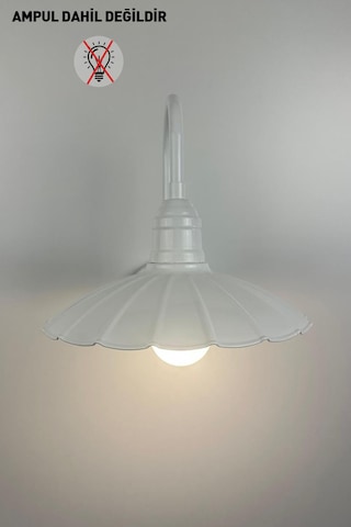 Vonka Beyaz Metal Aplik Mutfak İç Mekan Salon Cafe Ofis Pastane Modern Dekoratif Aplikleri Beyaz