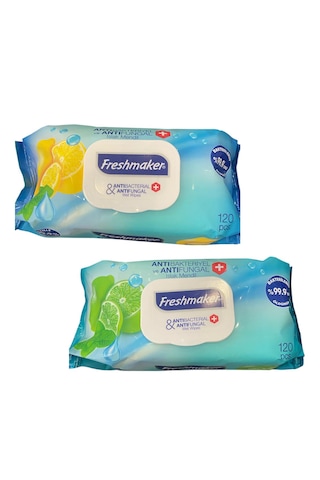 Freshmaker Antıbakteriyel Islak Mendil 120'li x 2 Paket 2'li