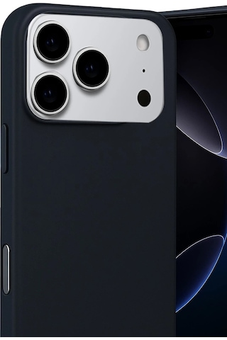 Mey İthalat Apple İphone Uyumlu 17 Pro Nano İçi Kadife Silikon - Siyah