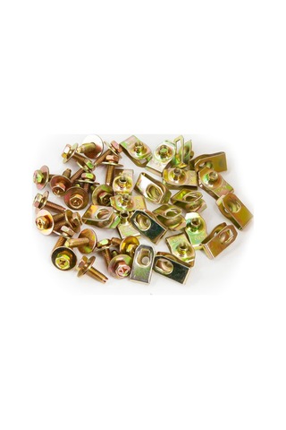 Anjiexun 20x Gövde Cıvataları U-somunları Klipsler Motor Alt Kapağı