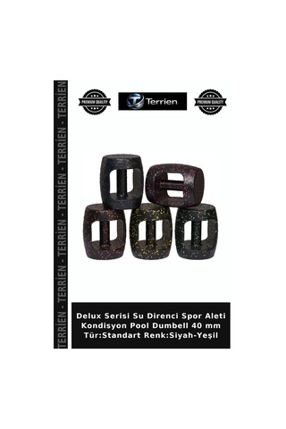 Delux Serisi Su Direnci Spor Aleti Kondisyon Pool Dumbell 40 Mm Tür:standart Renk:siyah-yeşil Siyah - Yeşil