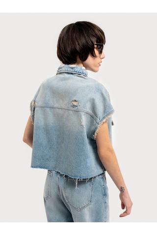LOFT Oversize Kadın Yelek Lf2036028 Q1.v1 Denim
