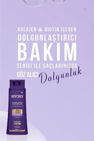 Collagen&biotin Dolgunlaştırıcı Şampuan 500 Ml X 2 Adet Tüm Saç Tipleri