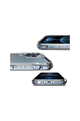 Apple Uyumlu iPhone 12 Pro Max Kılıf Case, Transparent Smooth Hard Protective Cover