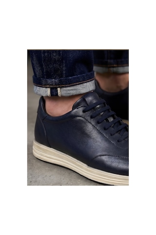 Crc Ayakkabı Modern Klasik Lacivert Erkek Deri Sneaker Günlük Ayakkabı Ortopedik Taban
