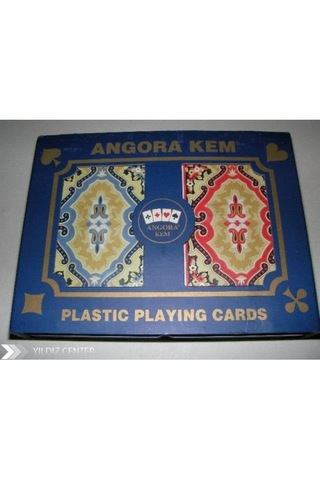 Angora Kem Plastik Oyun Kağıdı Marka İskambil Kağıdı Çift Deste