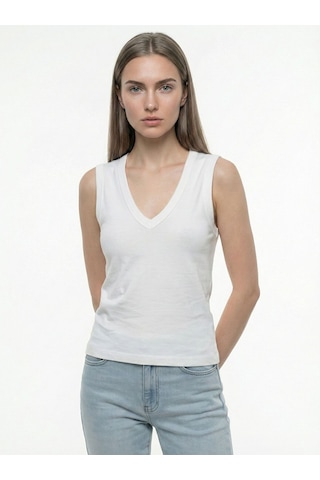 LOFT Slim Fit Kadın Bluz K.kol Lf2042980 Q1.v1 Beyaz