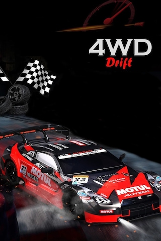 2.4ghz Işıklı 1:16 Drift Model Yedek Lastikli Uzaktan Kumandalı Drift Arabası Drag Car Yarış Arabası - Kırmızı Kırmızı