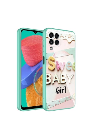 Zore Galaxy Uyumlu M33 Kılıf Kamera Korumalı Desenli Sert Silikon Epoksi Kapak - No5 No5
