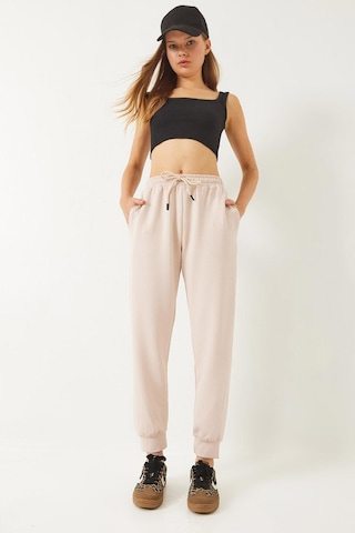 Shade Kadın Beli Lastikli Bağlamalı Cepli Basic Pantolon 60261550 - Bej