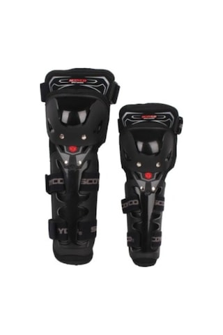 Motosiklet Ve Bisiklet Mafsallı Dizlik Dirseklik Lüx Set Koruma Ce Bacak Ve Kol Koruma Takım Siyah
