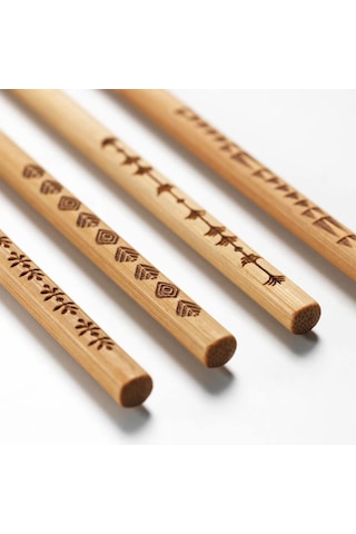 Antagen Ikea Trebent Yemek Çubuğu Çin Japon Yemek Çubuğu Bambu Chopstick 4 Adet X 1 Paket Çok Renkli