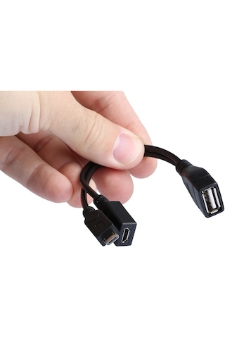Dark Micro Usb Erkek - Usb 2.0 Dişi, Micro Usb Dişi Otg Y Kablo