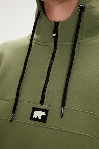 Bad Bear Defence Half-zıp Hoodıe Thyme Erkek Sweatshirt Haki S-xxl 001