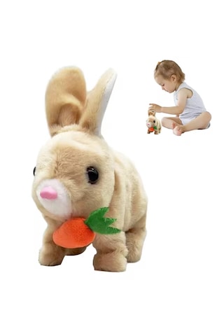 Pilli Sesli Zıplayan Hareketli Peluş Tavşan