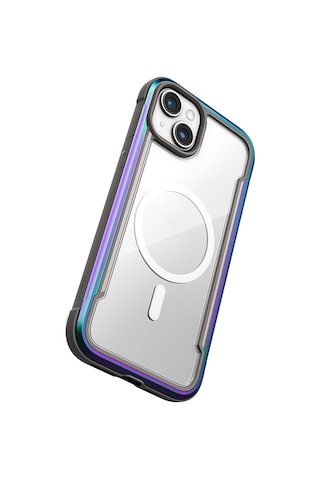 Apple Uyumlu iPhone 15 Kılıf Magsafe Şarj Özellikli Airbagli Raptic Shield Serisi Şeffaf Arka Yüzey Kapak Renkli