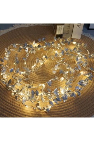 3 Metre Yaldızlı Gümüş Led Işık - Dekoratif Ortam Ve Yılbaşı Aydınlatması Bx40 Çok Renkli