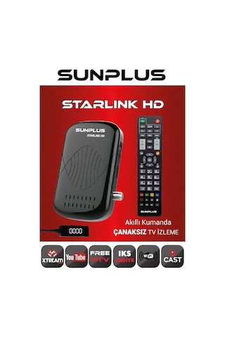 Sunplus Starlink HD Uydu Alıcısı Full HD 1080P TV & Uydu Tek Kumanda