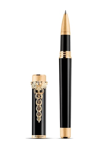 Montegrappa Zero Caduceus Roller Kalem Iszecrıy Siyah