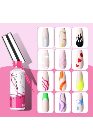 8 Ml Naıl Art Paıntıng Gel Uv Set Naıl Art Çizim Seti 12 Parça