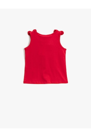 Koton Mickey Mouse Lisanslı Atlet Pamuklu Kırmızı 1ymg39275ak