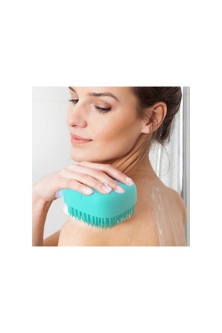 Şampuan Hazneli Silikon Peeling Duş Fırçası Masaj Karışık