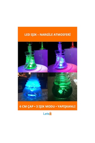 6 Cm Yapışkanlı Led Işık Nargile Altı Işıklandırma