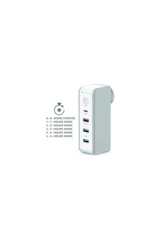 30w Pd + Qc3.0 Zaman Ayarlı Usb Çıkışlı Priz 180 Döndürülebilir Fişli -