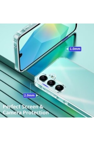 Samsung Galaxy A37 İle Uyumlu Kılıf Şeffaf Kamera Korumalı Esnek Silikon Telefon Kılıfı Kapak