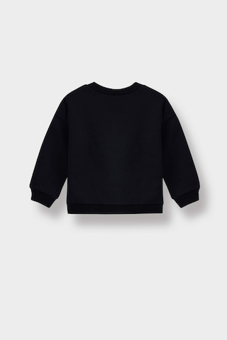 Defacto Kız Bebek Bisiklet Yaka Baskılı İçi Yumuşak Tüylü Sweatshirt E9214a525aubk27 Siyah