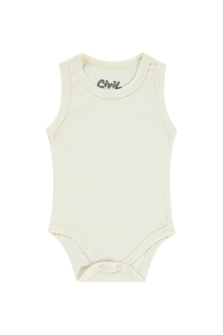 Civil Baby Erkek Bebek Çıtçıtlı Badi Ekru 14330h13923w1 Ekru