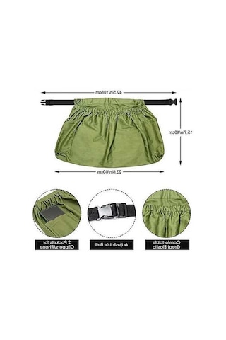 Pazly Bahçecilik Önlük Meyve Toplama Torbası, Ayarlanabilir Kemer, Hızlı Serbest Bırakma Tokası, Kapasiteli, Uygun