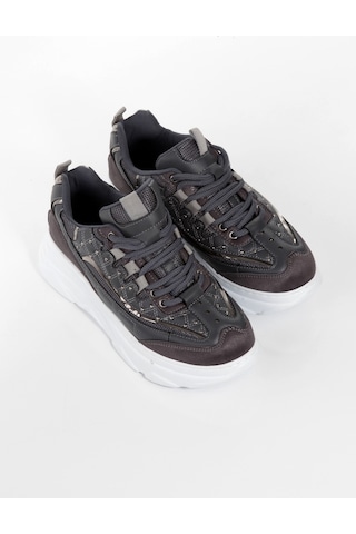 Meyoushoes Spor Yüksek Taban Yürüyüşayakkabısı Açık Gri 40 Beyaz