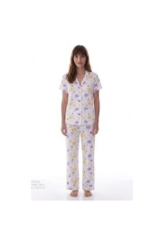 Penti Kırık Beyaz Blossom Gömlek Pantolon Pijama Takımı