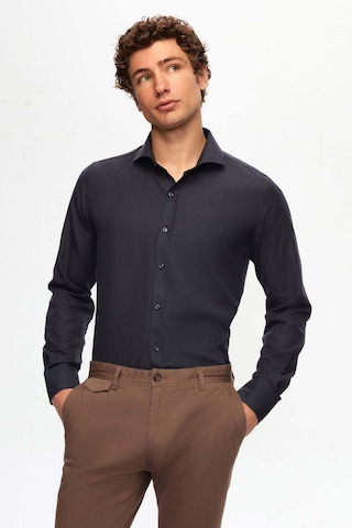 D'S Damat Ds Damat Slim Fit Lacivert İtalyan Yaka Dar Kesim Klasik Kravatlık Uzun Kollu Kolay Ütülenebilir Nefes Alan 2'li Gömlek 2hf02ortbn86 Lacivert