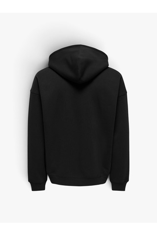 Only & Sons Onsceres Ovz Zıp Hoodıe Sweat Noos Erkek Siyah Sweatshirt - 5096084