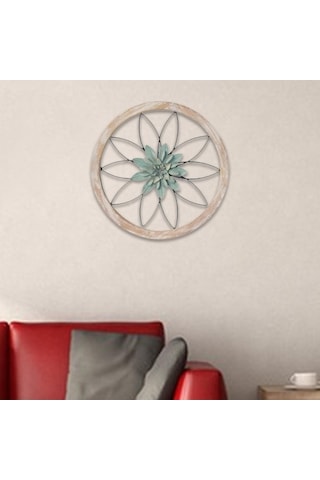 Pazly Yeşil Suntek Sanatı Metal Duvar Dekoru Dekorasyonu Çiçek Asma Mt