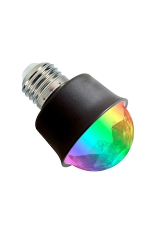 Ledx Al-kxt6882 Mini 360 Derece Led 3.3 Watt E27 Duy Rgb Renk Disko Lamba Gece Lambası Çocuk Odası Renkli