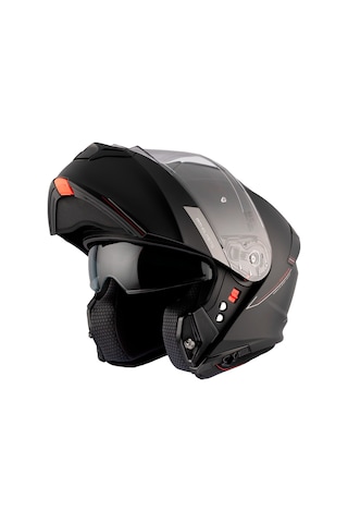 Mt Genesis Sv Solid A1 Mat Çene Açılır Kask Siyah Siyah